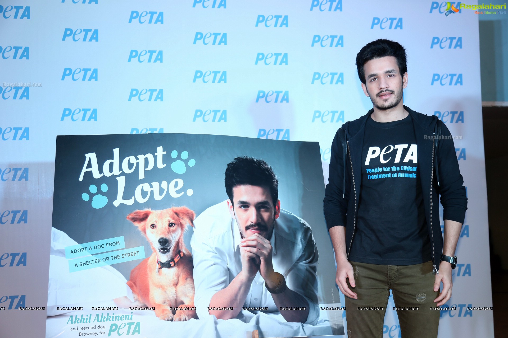 PETA New Adoption Campaign Launch by Akhil Akkineni at Annapurna 7 Acres, Hyderabad
