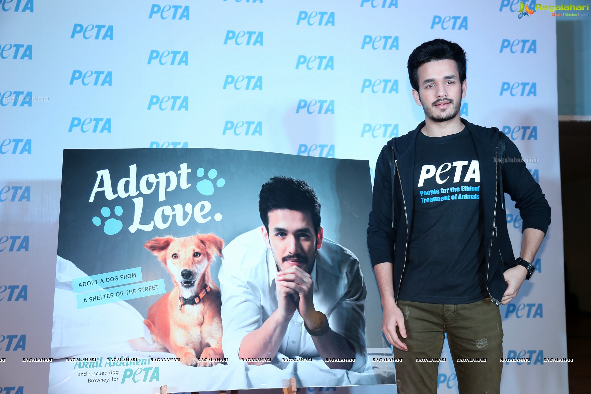 PETA New Adoption Campaign Launch by Akhil Akkineni at Annapurna 7 Acres, Hyderabad