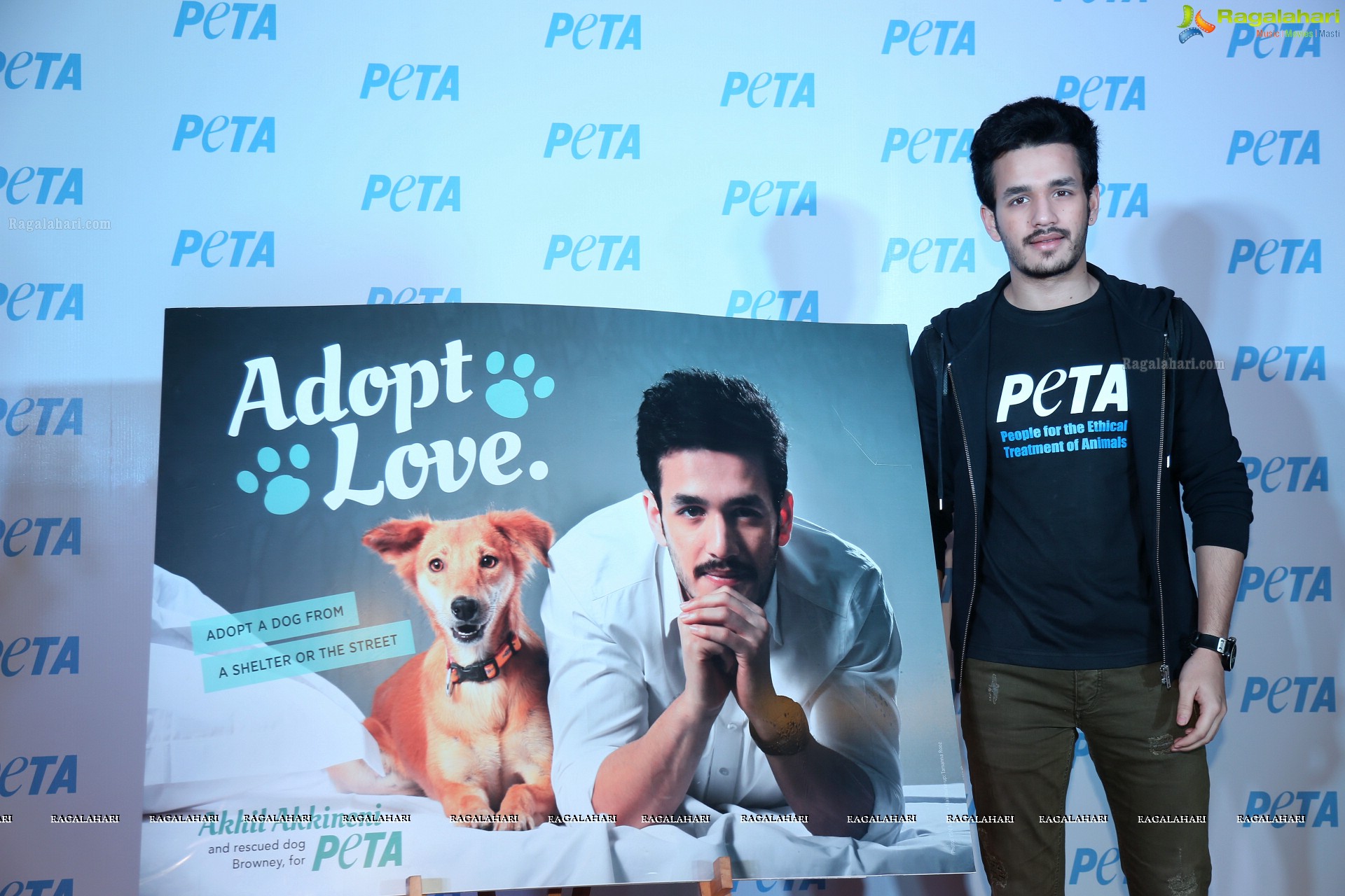 PETA New Adoption Campaign Launch by Akhil Akkineni at Annapurna 7 Acres, Hyderabad