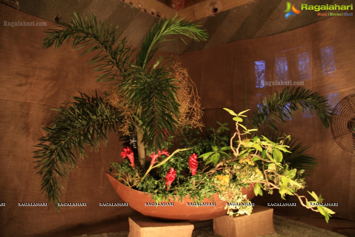 Ikebana Exhibition with Sculptures at Old Ritz Hotel, Hyderabad