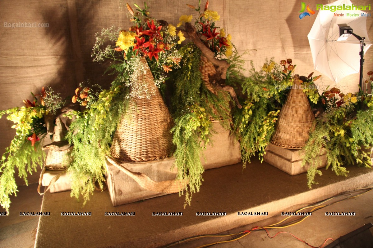 Ikebana Exhibition with Sculptures at Old Ritz Hotel, Hyderabad