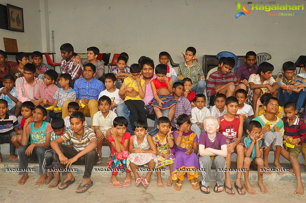 Kalahar Reddy and Actor Rahul at Devnar School For The Blind at Begumpet