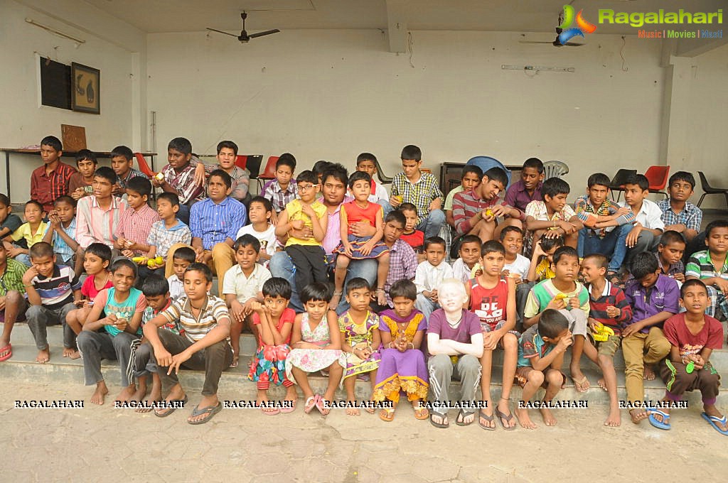 Kalahar Reddy and Actor Rahul at Devnar School For The Blind at Begumpet