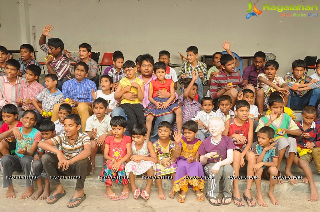 Kalahar Reddy and Actor Rahul at Devnar School For The Blind at Begumpet