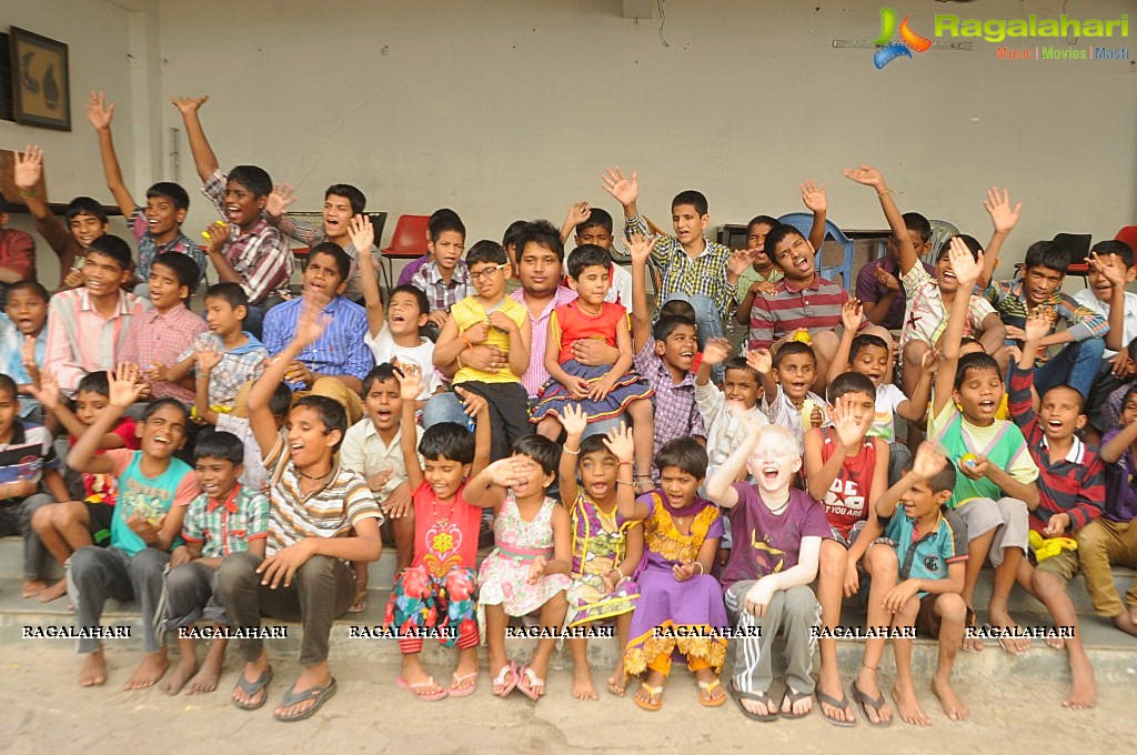 Kalahar Reddy and Actor Rahul at Devnar School For The Blind at Begumpet