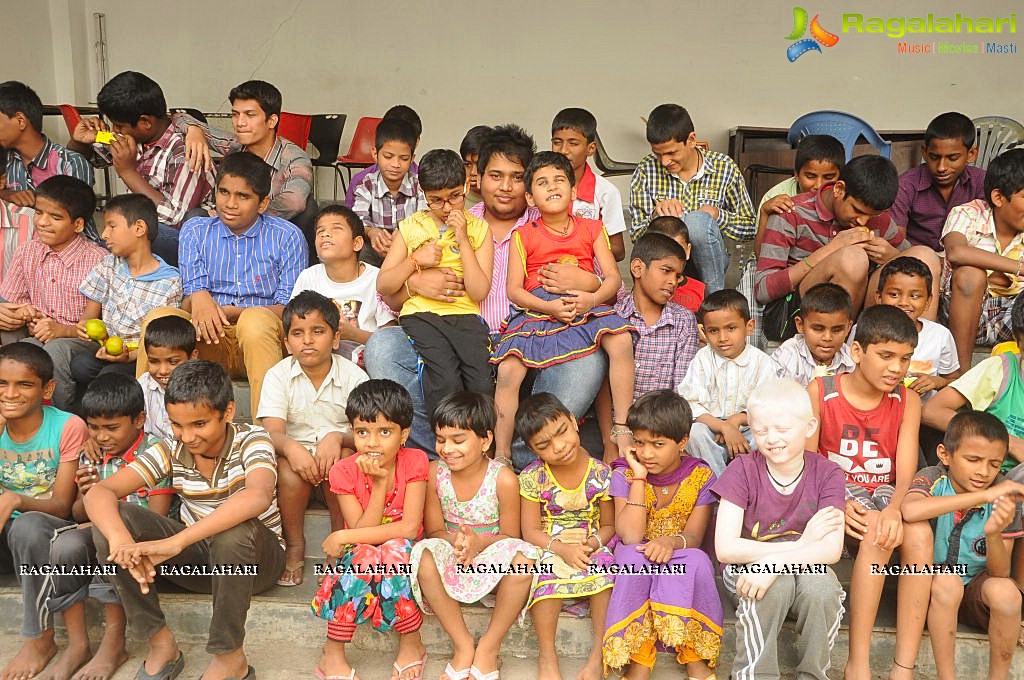 Kalahar Reddy and Actor Rahul at Devnar School For The Blind at Begumpet