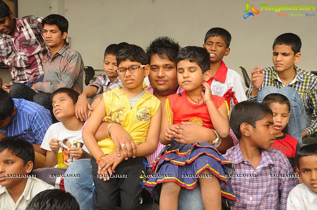 Kalahar Reddy and Actor Rahul at Devnar School For The Blind at Begumpet