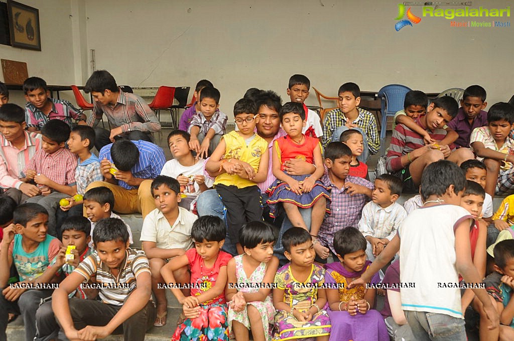 Kalahar Reddy and Actor Rahul at Devnar School For The Blind at Begumpet