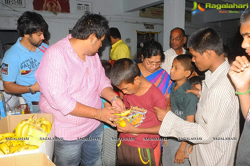 Kalahar Reddy and Actor Rahul at Devnar School For The Blind at Begumpet