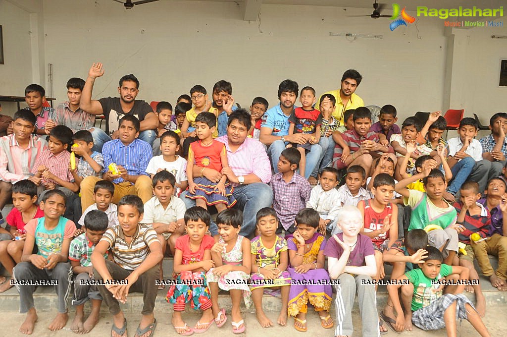 Kalahar Reddy and Actor Rahul at Devnar School For The Blind at Begumpet