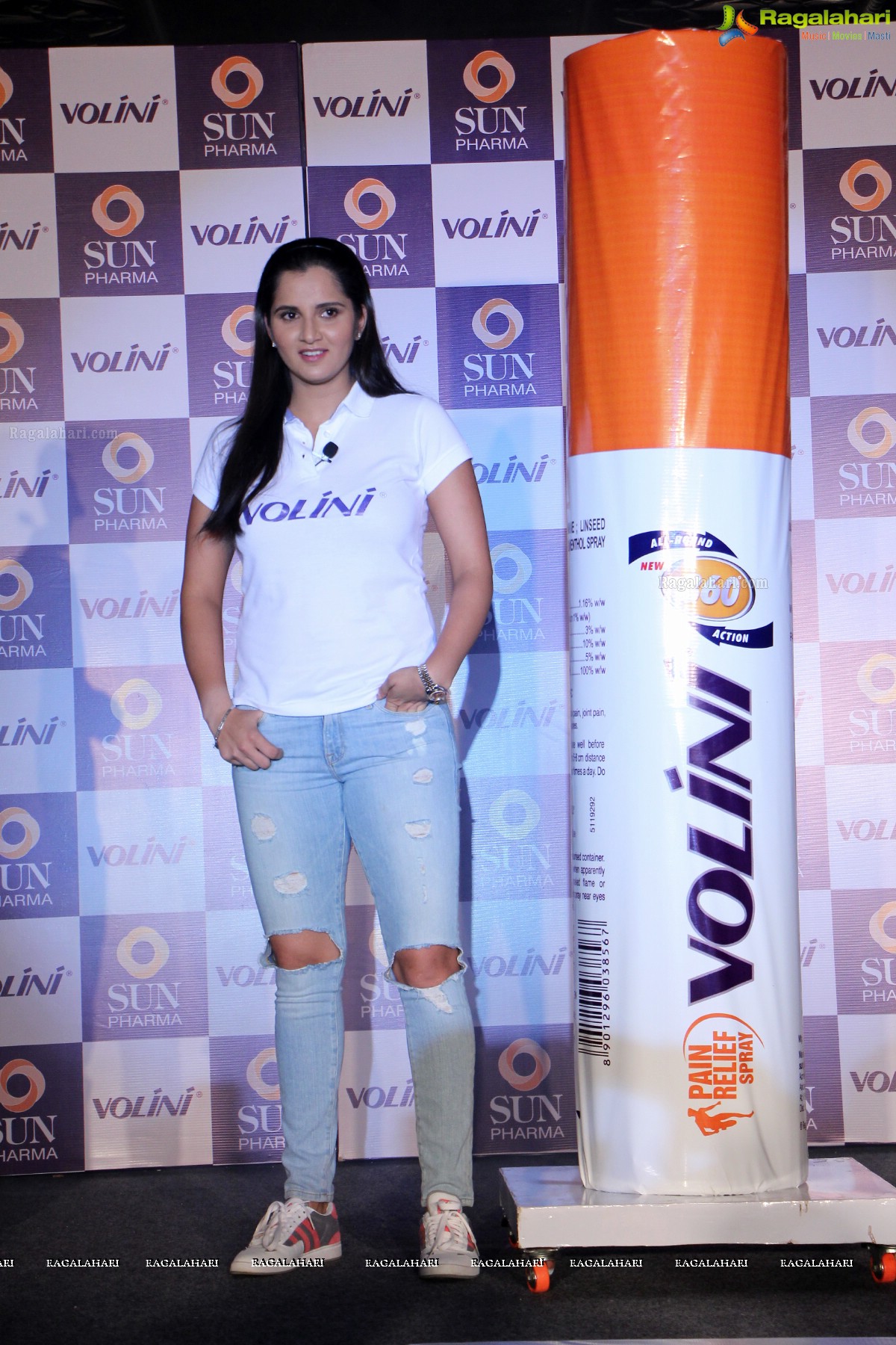 Sania Mirza launches New Volini Spray with 360 Degree Technology in Hyderabad