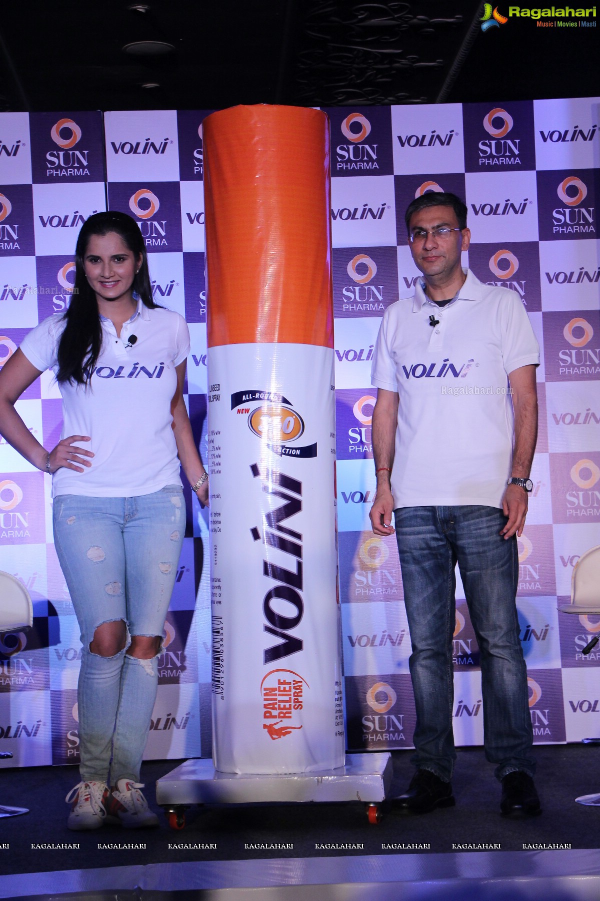 Sania Mirza launches New Volini Spray with 360 Degree Technology in Hyderabad