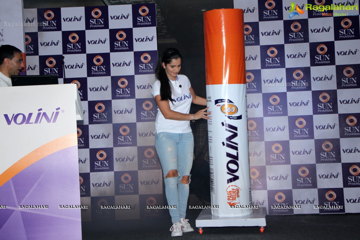 Sania Mirza launches New Volini Spray with 360 Degree Technology in Hyderabad