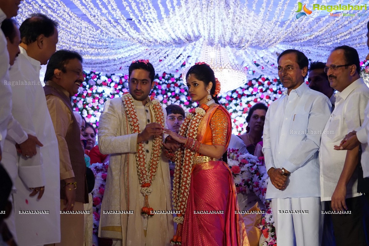 Mahabubnagar MP AP Jithender Reddy Son Sanjay Reddy - Divya Ring Ceremony at JRC