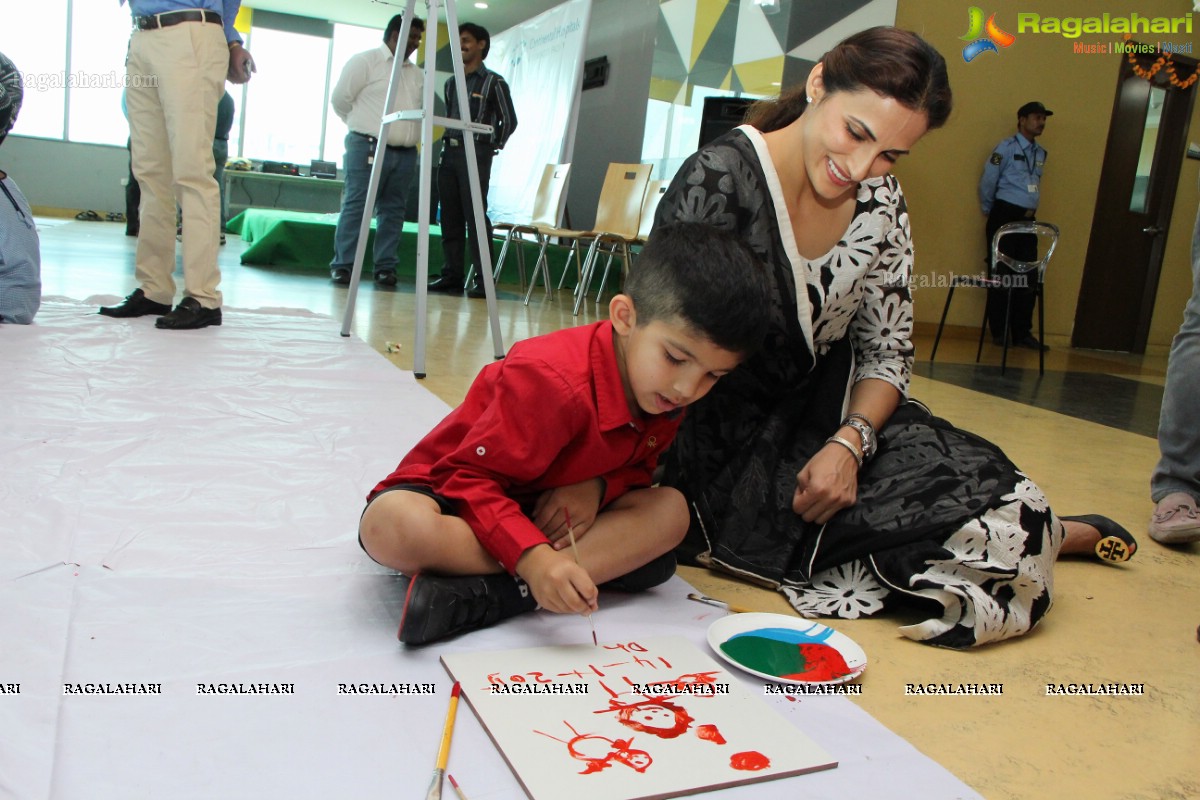 Shilpa Reddy, Nani, Vidya Nirvana Manchu at Children's Paintathon Event by Continental Hospitals