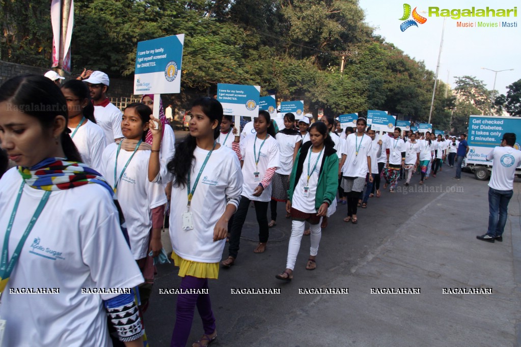 World Diabetes Day 2015 Walk by Apollo Sugar, Hyderabad