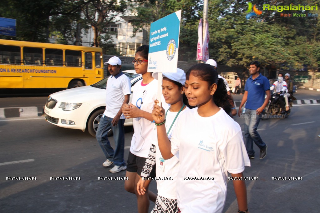 World Diabetes Day 2015 Walk by Apollo Sugar, Hyderabad