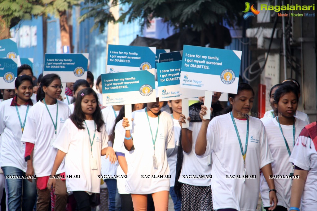 World Diabetes Day 2015 Walk by Apollo Sugar, Hyderabad