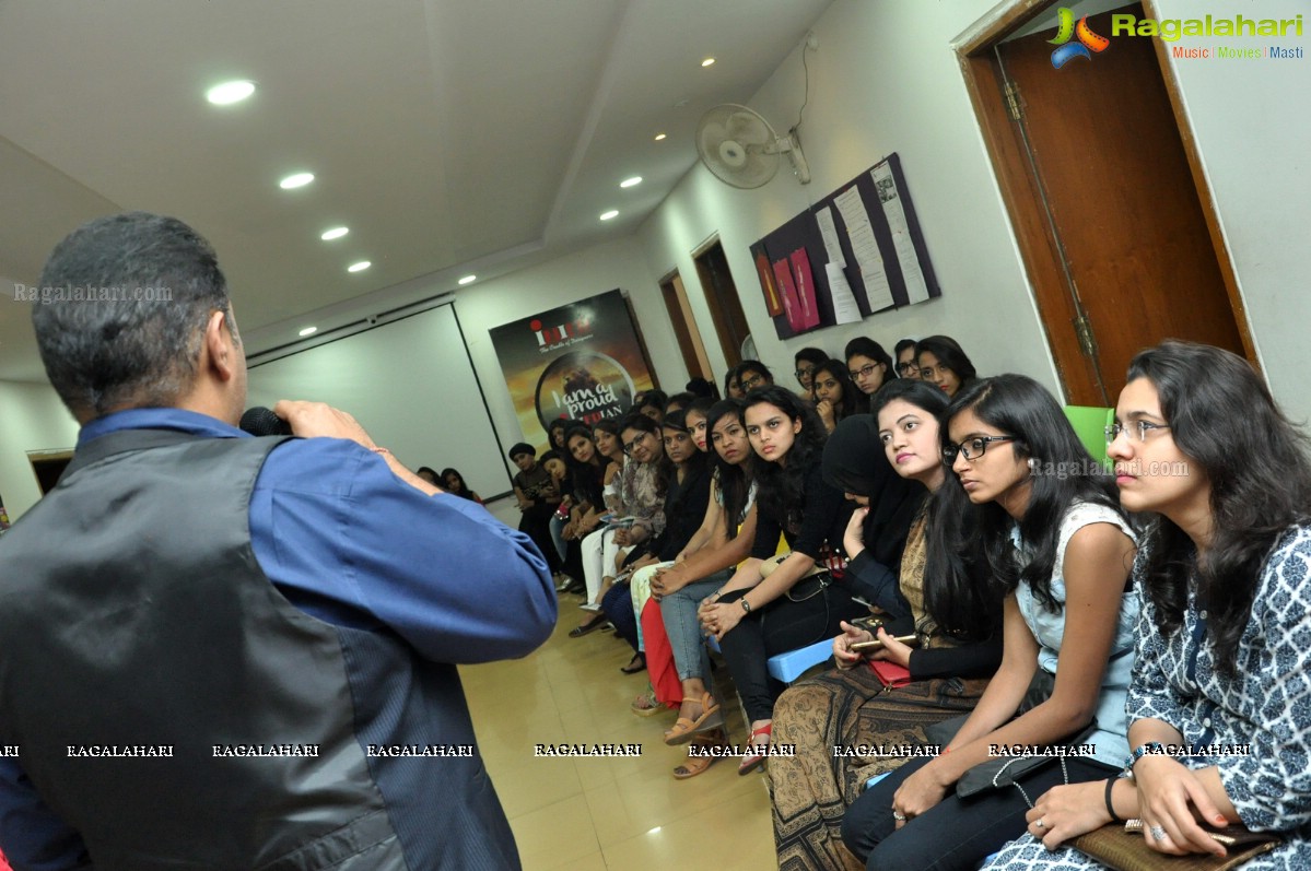 Designer Ashley Rebello visits INIFD, Himayatnagar, Hyderabad