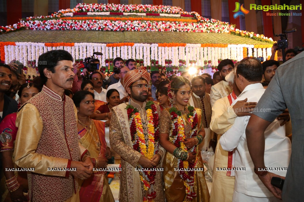 Bandaru Dattatreya Daughter Vijaya Laxmi Weds Jignesh Reddy at Gachibowli Stadium, Hyderabad