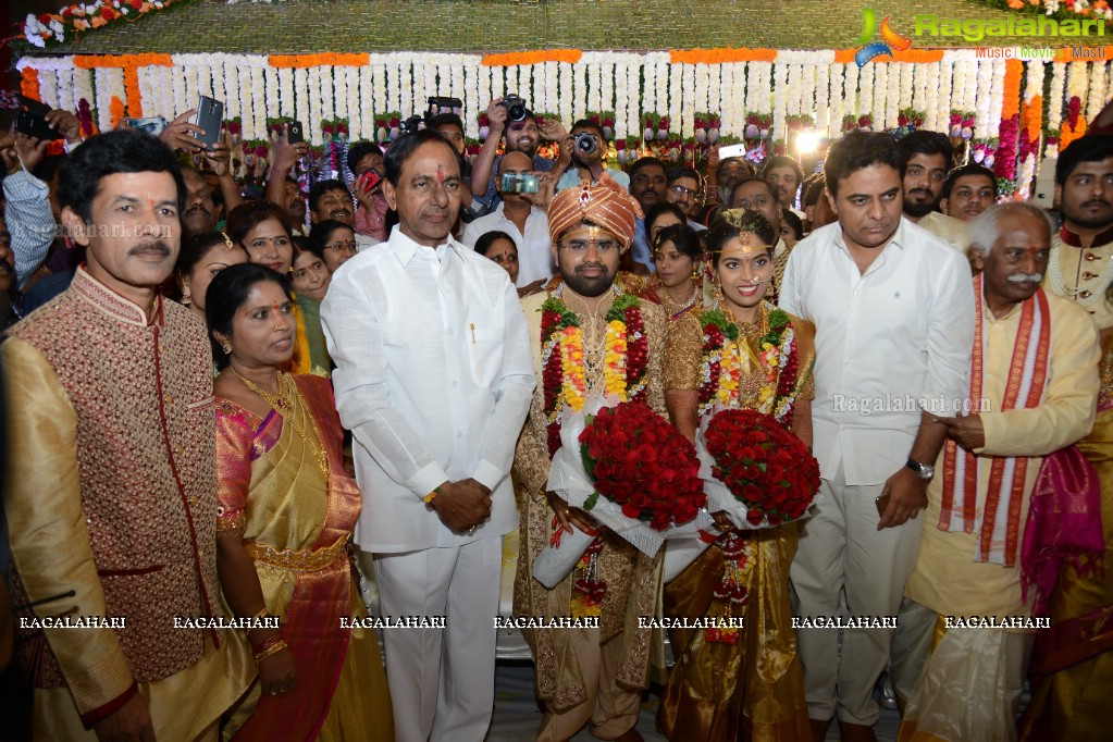 Bandaru Dattatreya Daughter Vijaya Laxmi Weds Jignesh Reddy at Gachibowli Stadium, Hyderabad