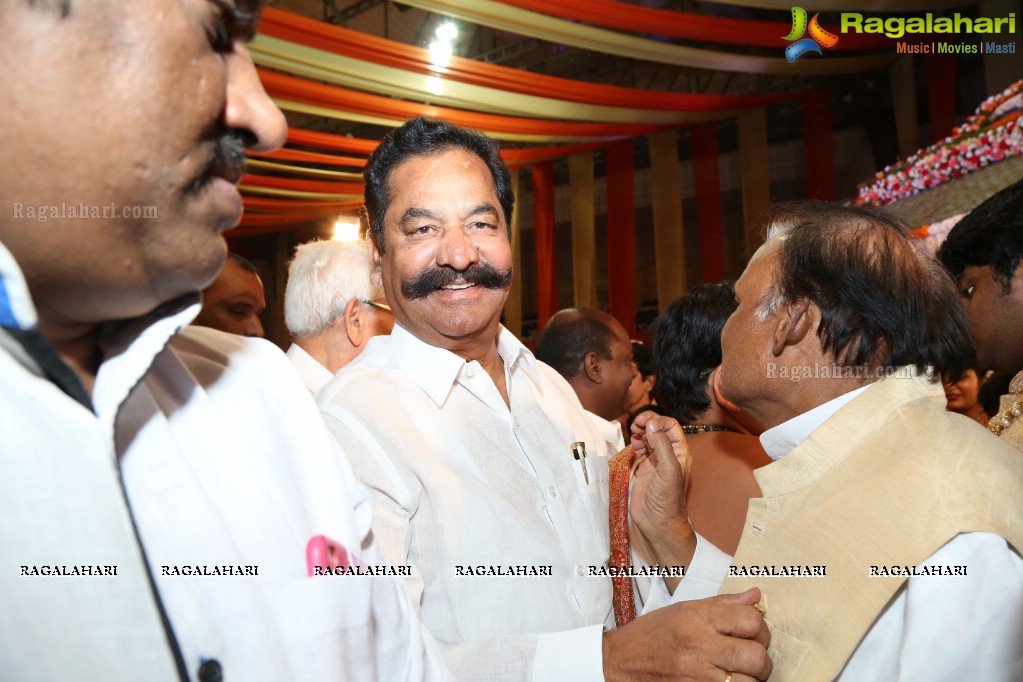 Bandaru Dattatreya Daughter Vijaya Laxmi Weds Jignesh Reddy at Gachibowli Stadium, Hyderabad