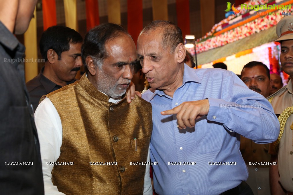 Bandaru Dattatreya Daughter Vijaya Laxmi Weds Jignesh Reddy at Gachibowli Stadium, Hyderabad