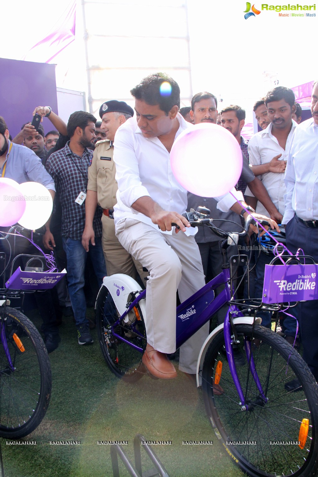 KTR launches Dr. Reddy's Redibike Cycle Share Program, Hyderabad