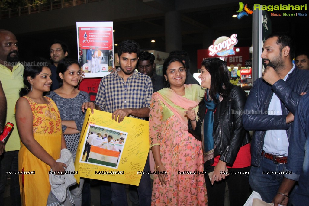 Grand Welcome to Gold Medal Winner of Spochan (Soft Samurai) at Rajiv Gandhi International Airport, Hyderabad