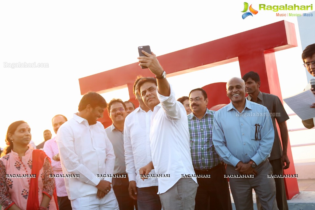 Love Hyderabad Sculpture unveiled by Minister KTR at Tank Bund, Hyderabad