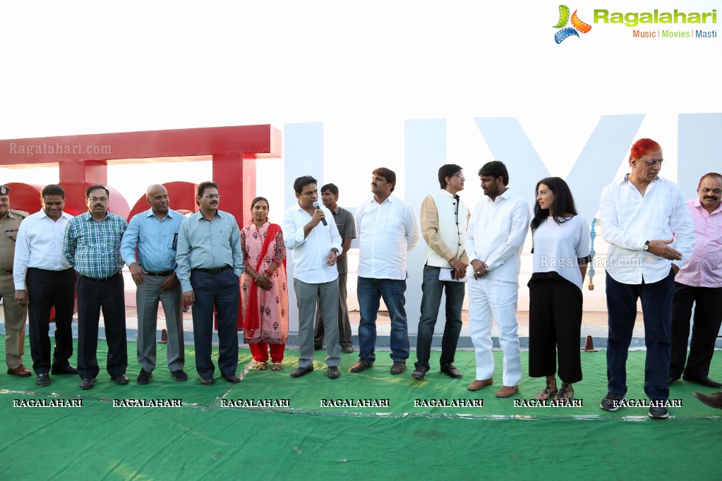 Love Hyderabad Sculpture unveiled by Minister KTR at Tank Bund, Hyderabad