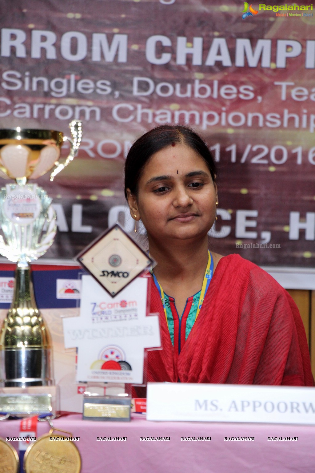 LIC felicitates World Champion in Carrom 2016 S Apoorwa (LIC)