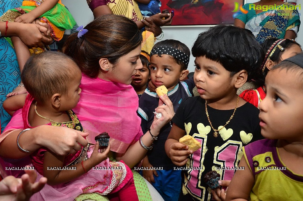 Mehreen Kaur Pirzada Birthday Celebrations with Cancer affected patients at Apollo Hospitals, Hyderabad