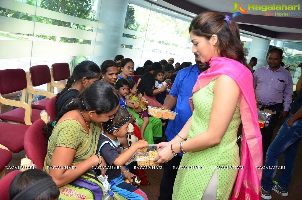 Mehreen Kaur Pirzada Birthday Celebrations with Cancer affected patients at Apollo Hospitals, Hyderabad