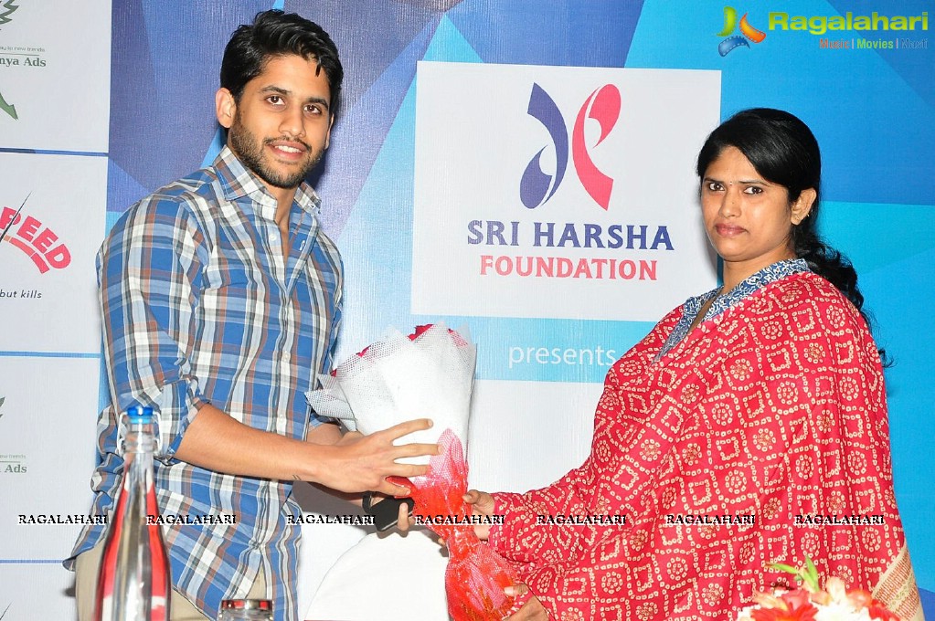 Naga Chaitanya at Sri Harsha Foundation