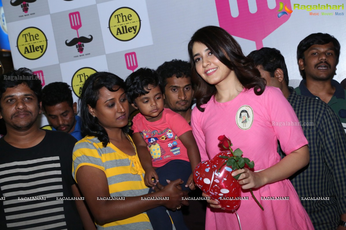 Raashi Khanna Surprise Birthday Party for Fans at The Alley - Drive Inn Restaurant, Madhapur, Hyderabad