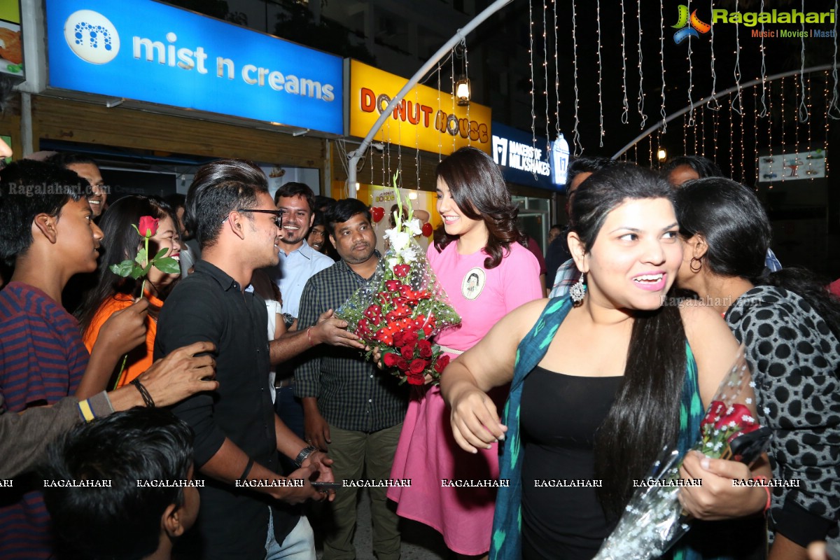 Raashi Khanna Surprise Birthday Party for Fans at The Alley - Drive Inn Restaurant, Madhapur, Hyderabad