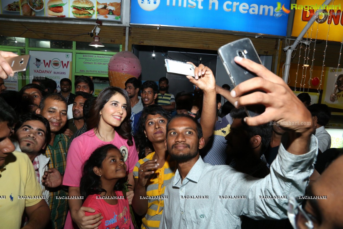 Raashi Khanna Surprise Birthday Party for Fans at The Alley - Drive Inn Restaurant, Madhapur, Hyderabad