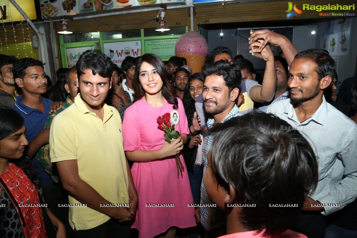 Raashi Khanna Surprise Birthday Party for Fans at The Alley - Drive Inn Restaurant, Madhapur, Hyderabad