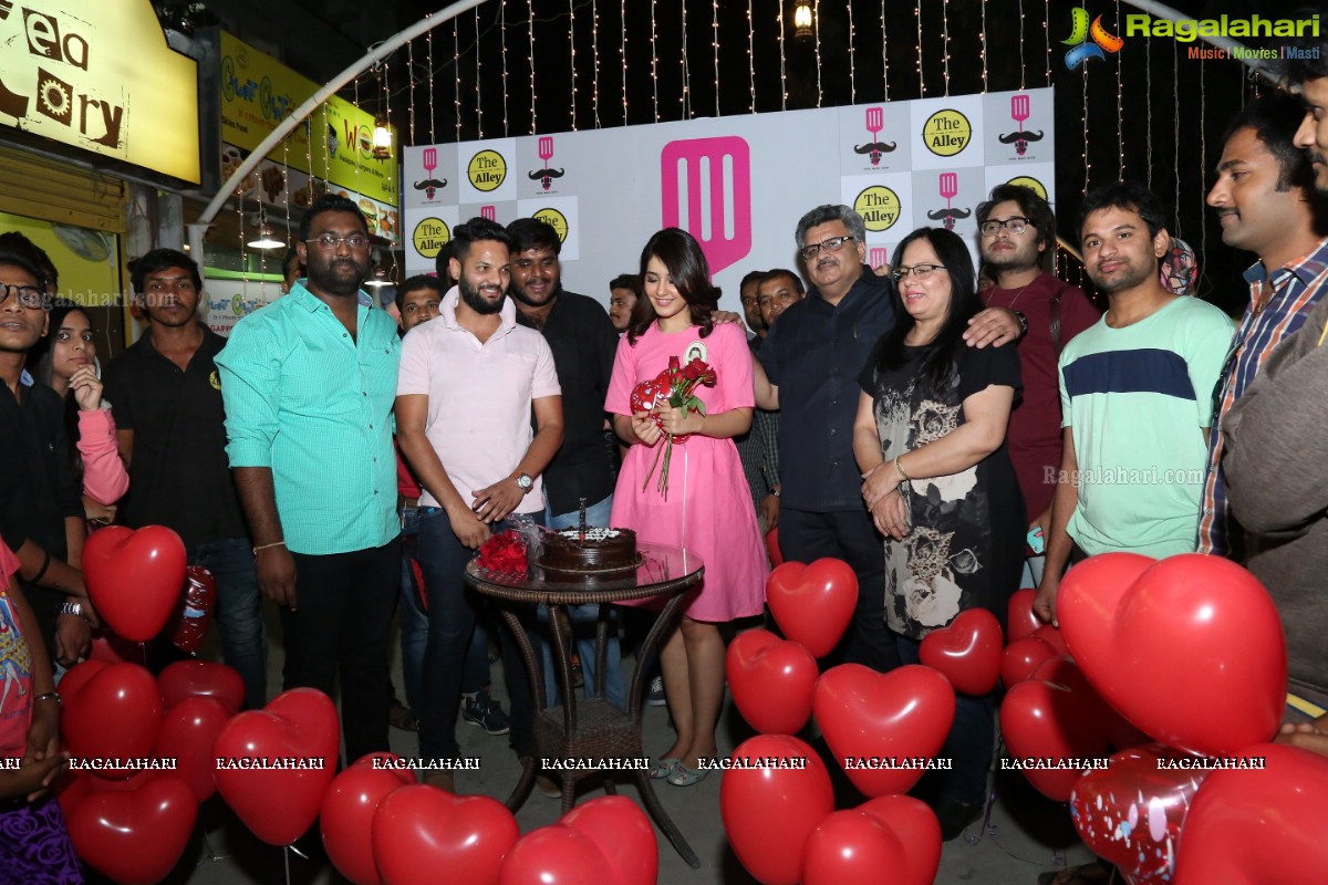 Raashi Khanna Surprise Birthday Party for Fans at The Alley - Drive Inn Restaurant, Madhapur, Hyderabad