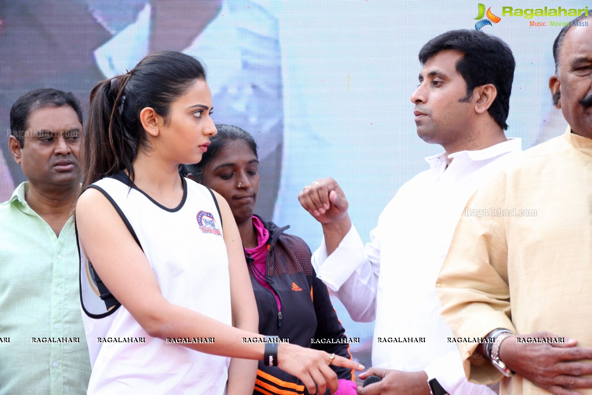 Rakul Preet Singh's Fitness Unplugged Event at Gachibowli Athletic Stadium, Hyderabad