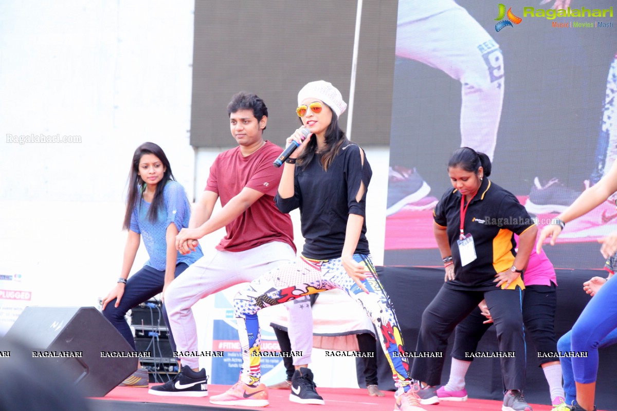 Rakul Preet Singh's Fitness Unplugged Event at Gachibowli Athletic Stadium, Hyderabad