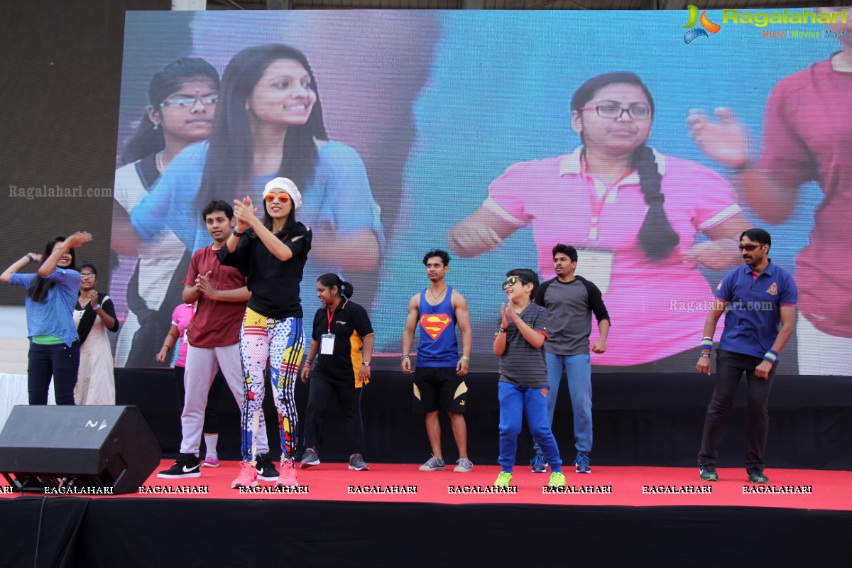 Rakul Preet Singh's Fitness Unplugged Event at Gachibowli Athletic Stadium, Hyderabad