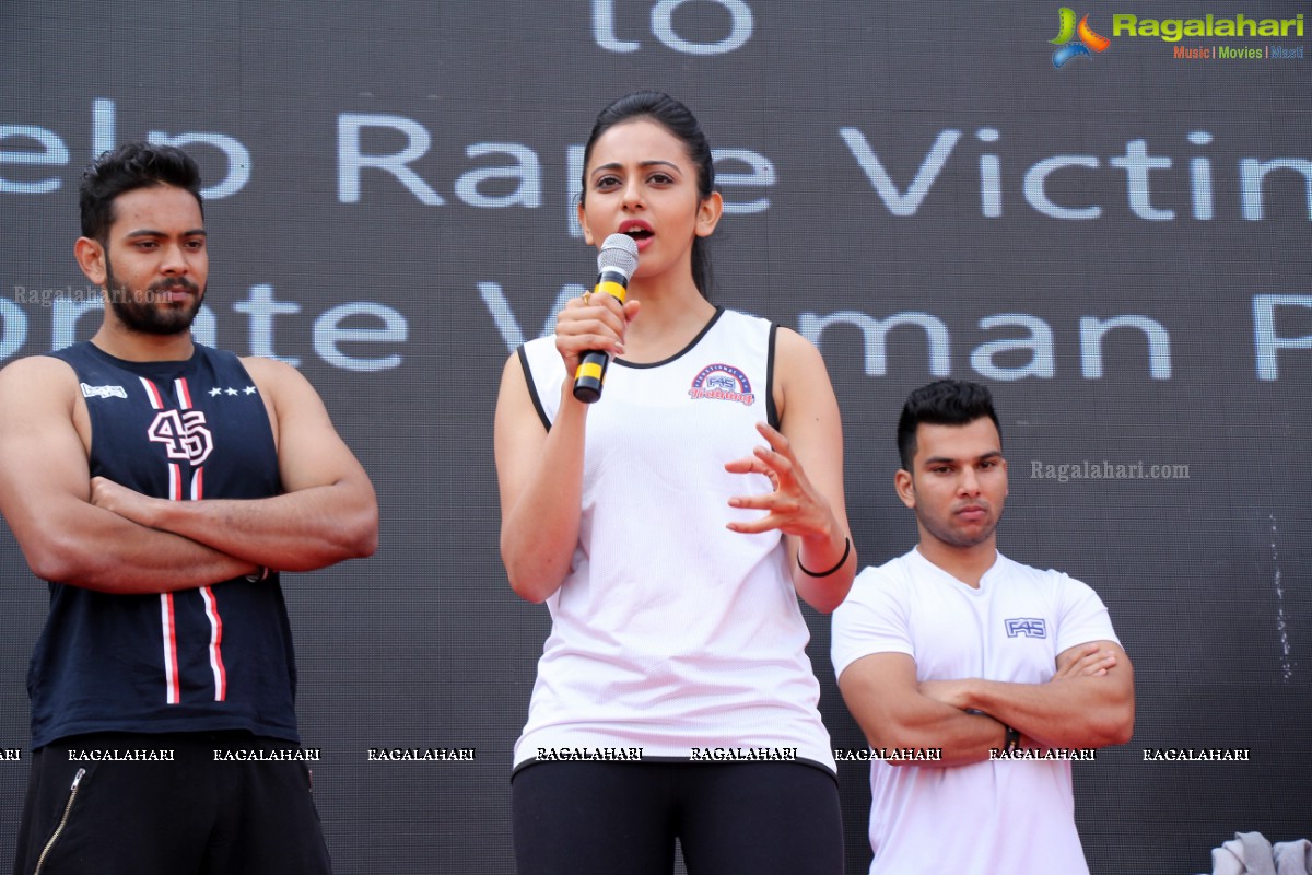 Rakul Preet Singh's Fitness Unplugged Event at Gachibowli Athletic Stadium, Hyderabad