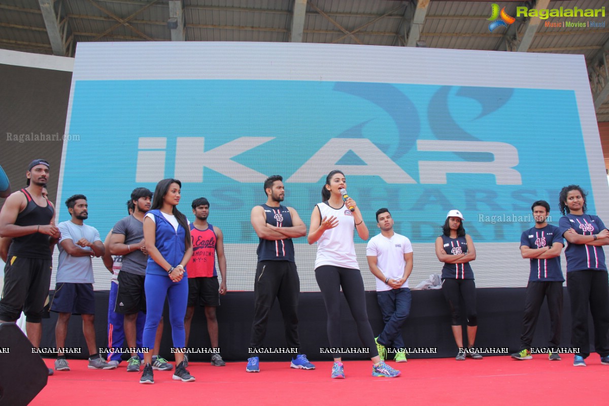 Rakul Preet Singh's Fitness Unplugged Event at Gachibowli Athletic Stadium, Hyderabad