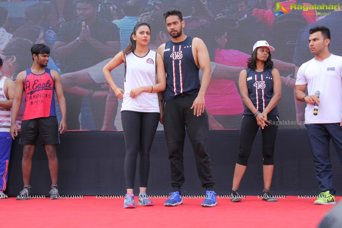 Rakul Preet Singh's Fitness Unplugged Event at Gachibowli Athletic Stadium, Hyderabad