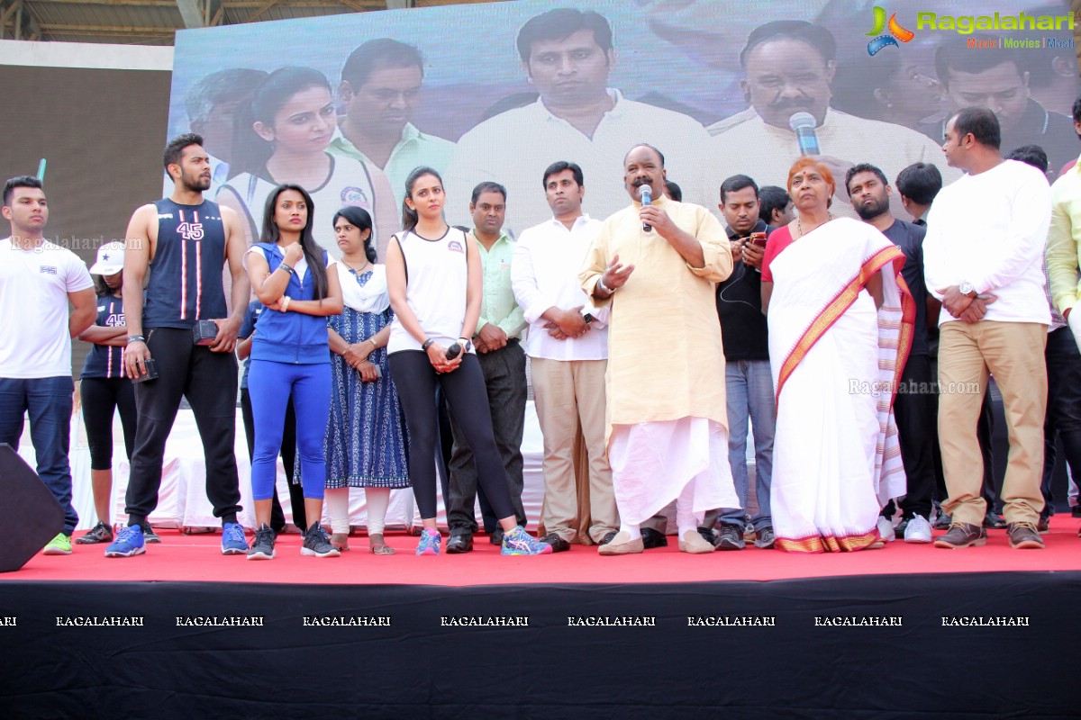 Rakul Preet Singh's Fitness Unplugged Event at Gachibowli Athletic Stadium, Hyderabad