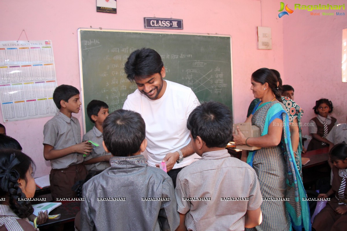 Rohith donates gifts to Orphanage People at Vivekananda Public School