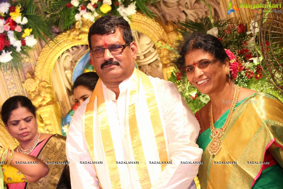 Grand Wedding of Sankineni Varun Rao with Anusha Rao at Excellency Gardens, Kompally