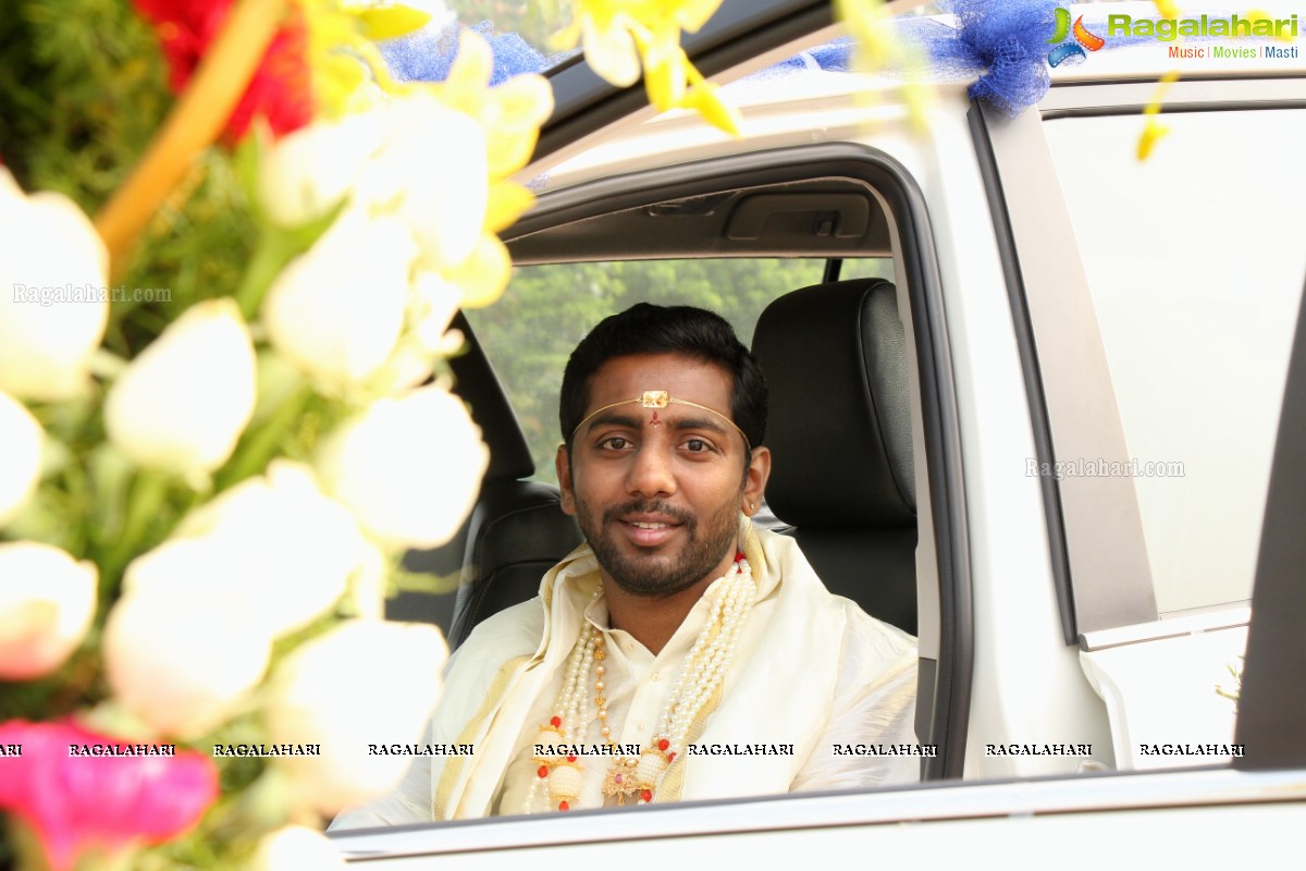 Grand Wedding of Sankineni Varun Rao with Anusha Rao at Excellency Gardens, Kompally